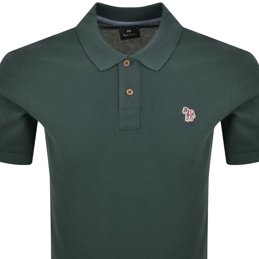 Image number 2 for Paul Smith Zebra Logo Badge Polo T Shirt Green
