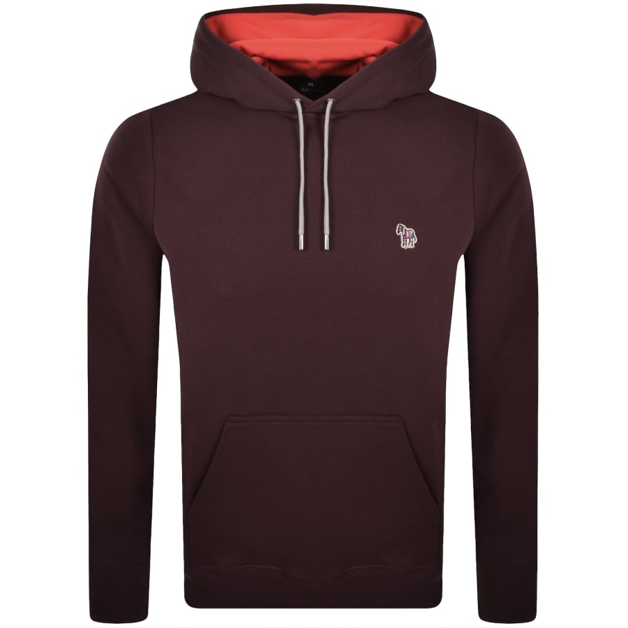 Image number 1 for Paul Smith Pullover Zebra Hoodie Burgundy
