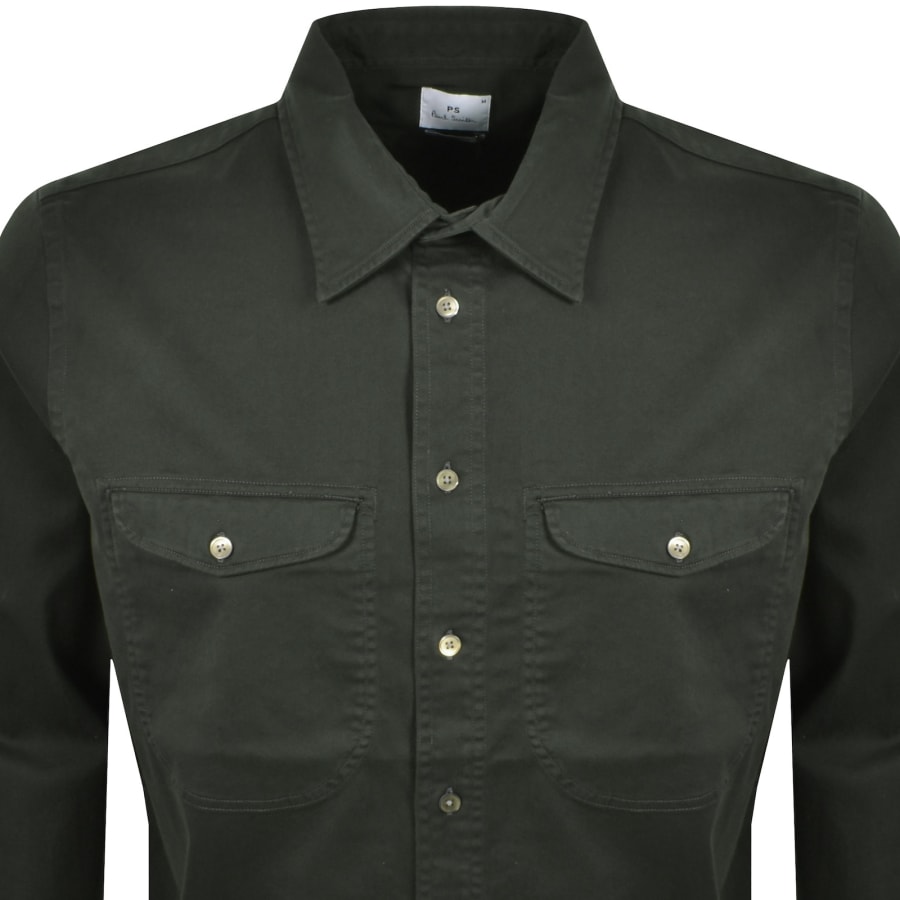 Image number 2 for Paul Smith Casual Fit Long Sleeved Shirt Green
