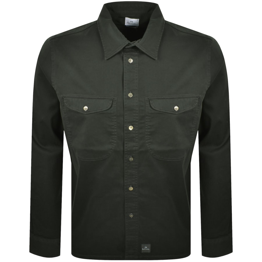 Image number 1 for Paul Smith Casual Fit Long Sleeved Shirt Green