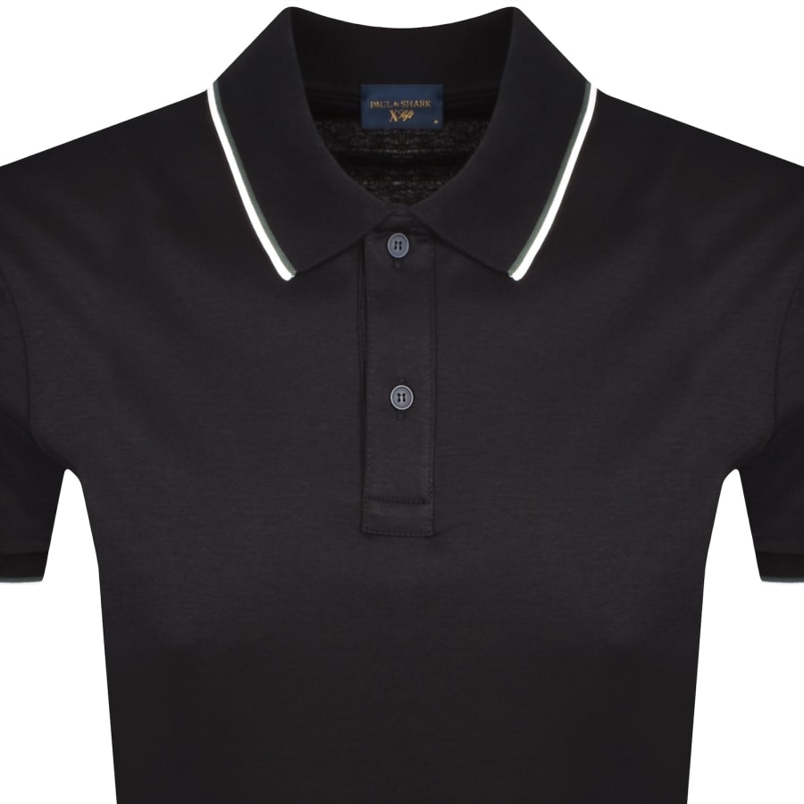 Image number 2 for Paul And Shark Logo Polo T Shirt Navy Blue