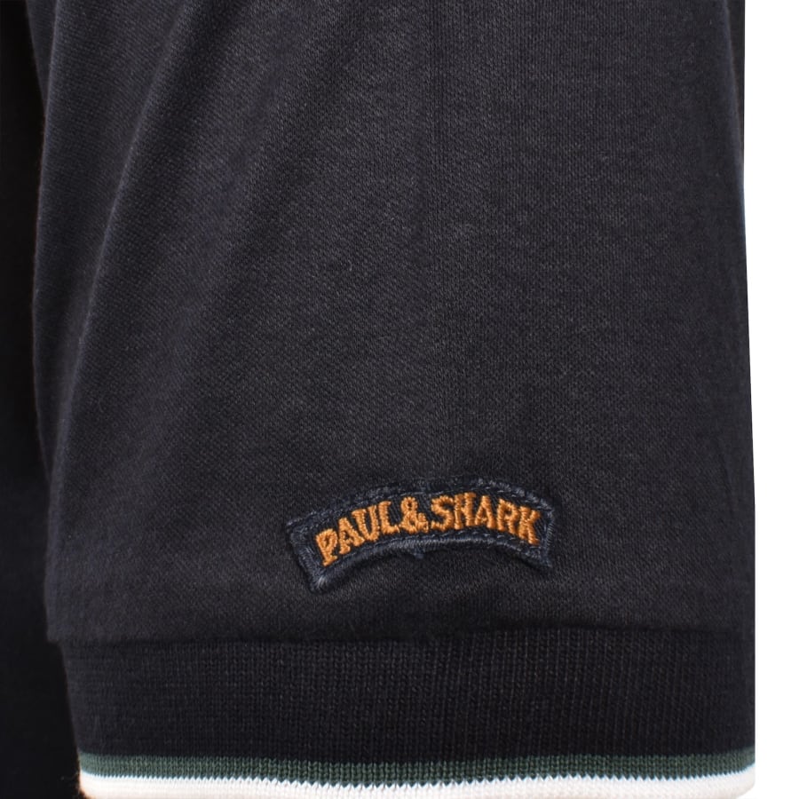 Image number 3 for Paul And Shark Logo Polo T Shirt Navy Blue