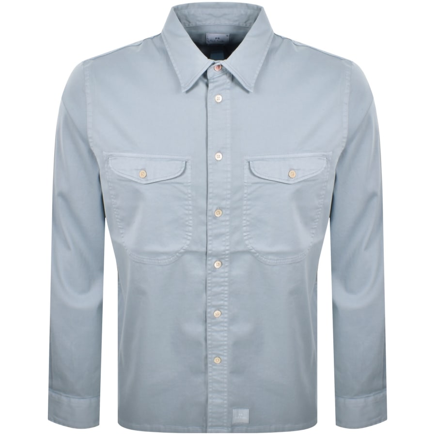 Image number 1 for Paul Smith Casual Fit Long Sleeved Shirt Blue