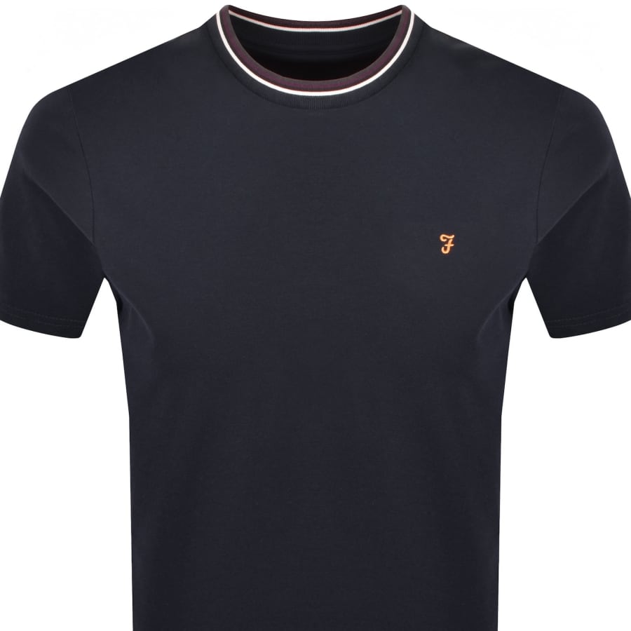 Image number 2 for Farah Elton T Shirt Navy