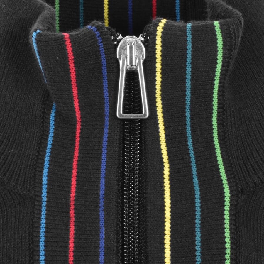 Image number 4 for Paul Smith Half Zip Knit Jumper Black