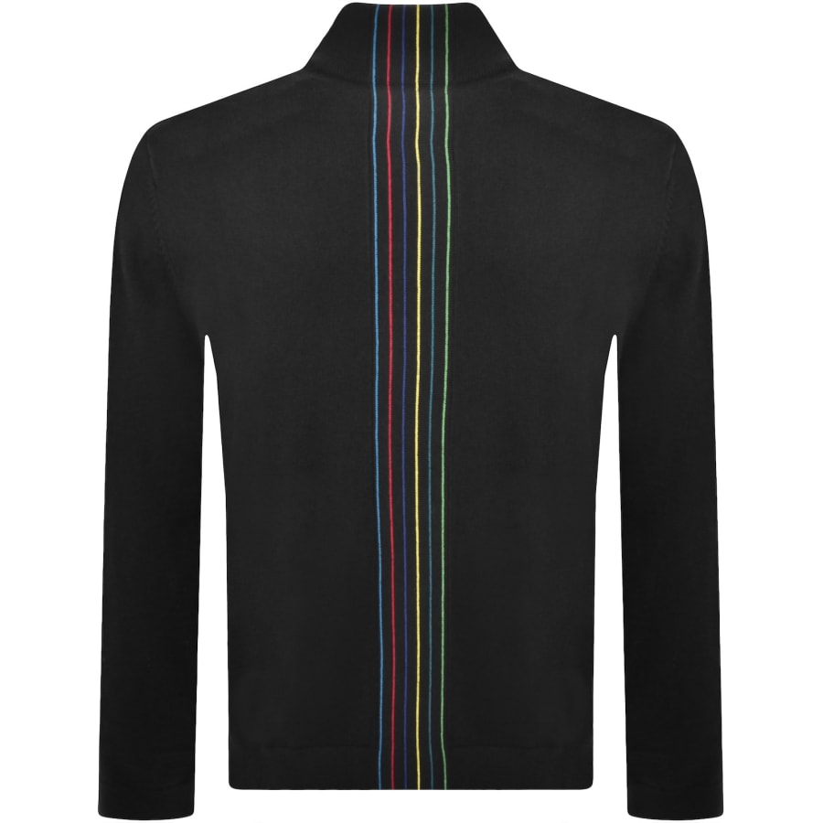 Image number 5 for Paul Smith Half Zip Knit Jumper Black