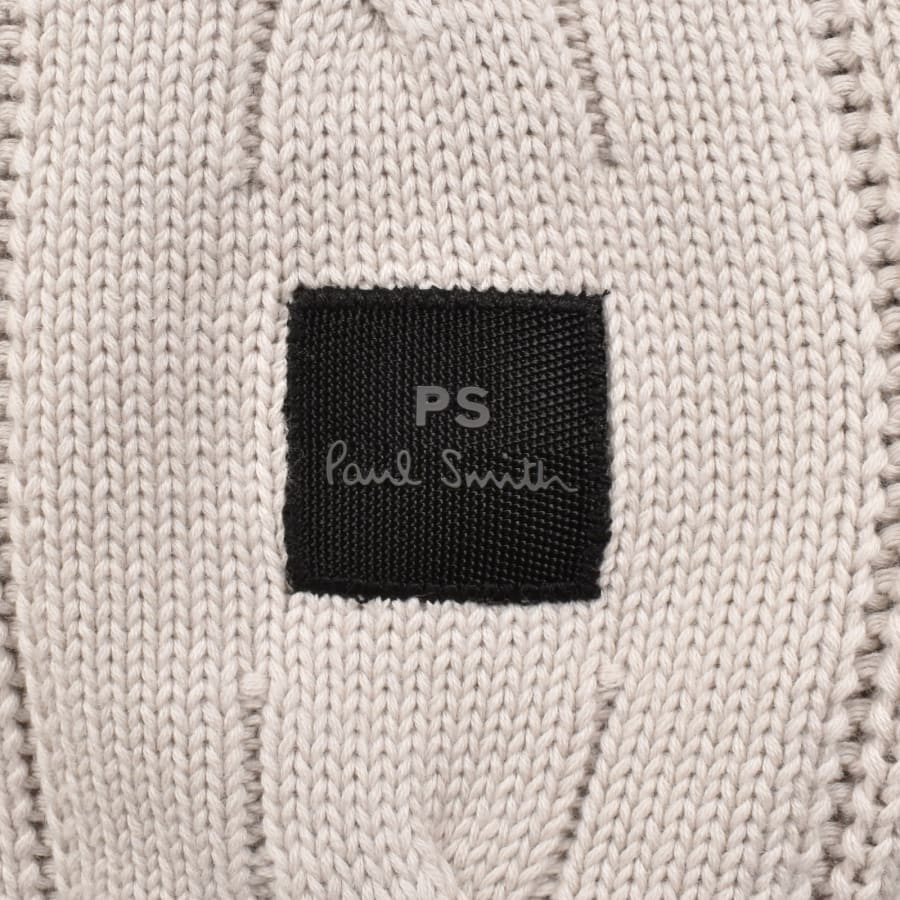Image number 3 for Paul Smith Half Zip Knit Jumper Cream