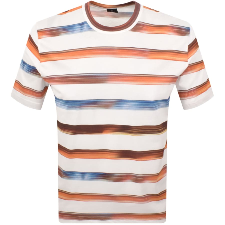 Image number 1 for Paul Smith Stripe Logo T Shirt White