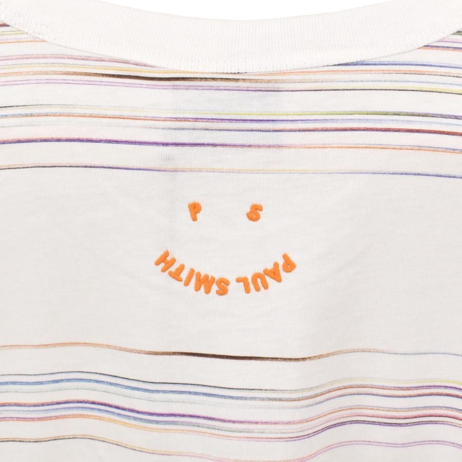 Image number 3 for Paul Smith Stripe Logo T Shirt White