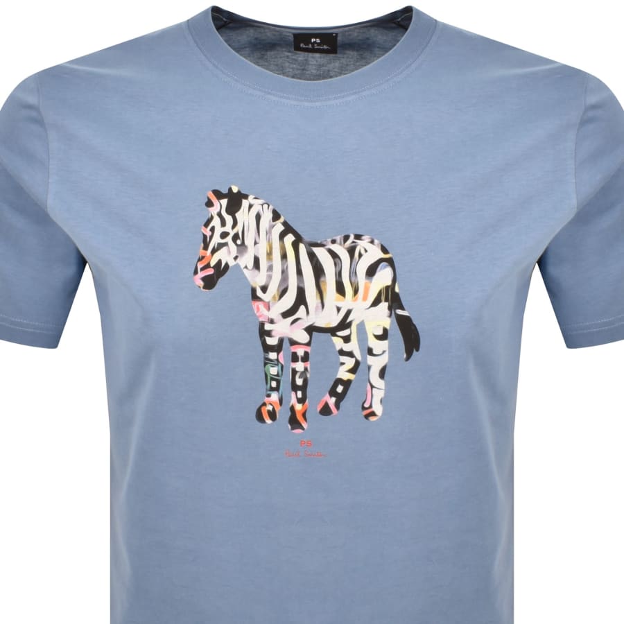 Image number 2 for Paul Smith Zebra T Shirt Blue