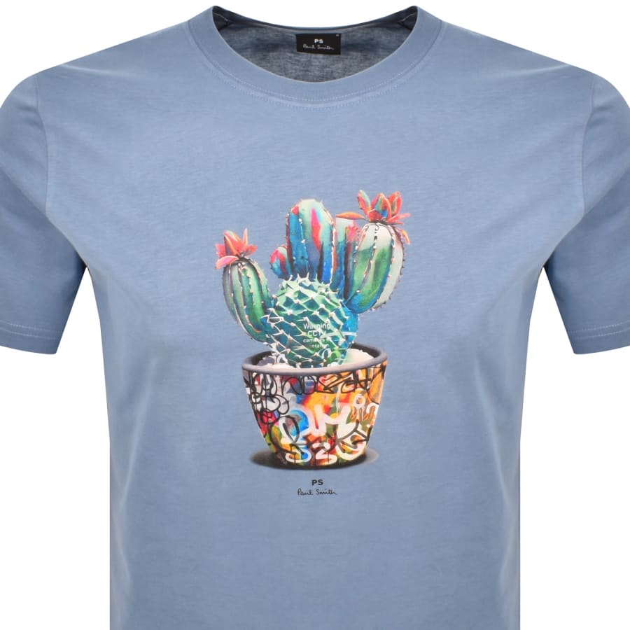 Image number 2 for Paul Smith Cactus T Shirt Blue