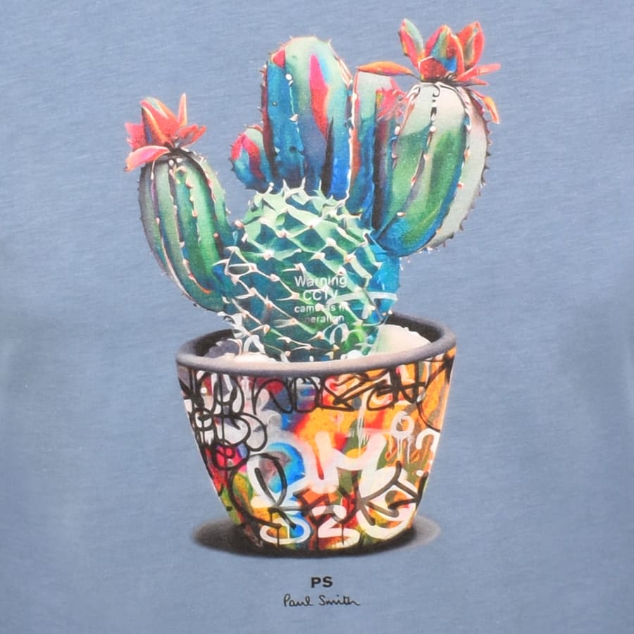 Image number 3 for Paul Smith Cactus T Shirt Blue