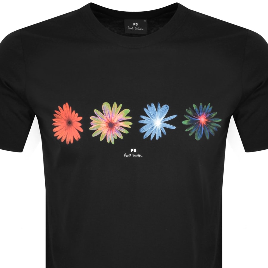 Image number 2 for Paul Smith Flowers T Shirt Black