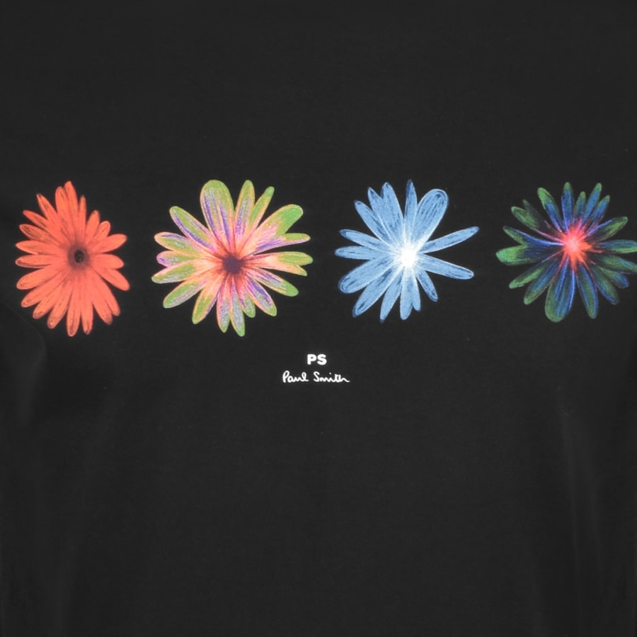 Image number 3 for Paul Smith Flowers T Shirt Black