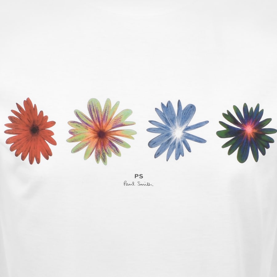 Image number 3 for Paul Smith Flowers T Shirt White
