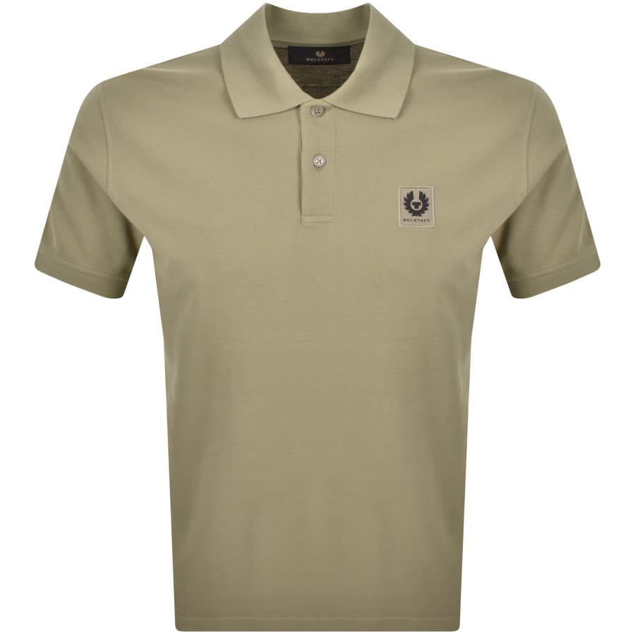 Image number 1 for Belstaff Logo Polo T Shirt Fatigue Green