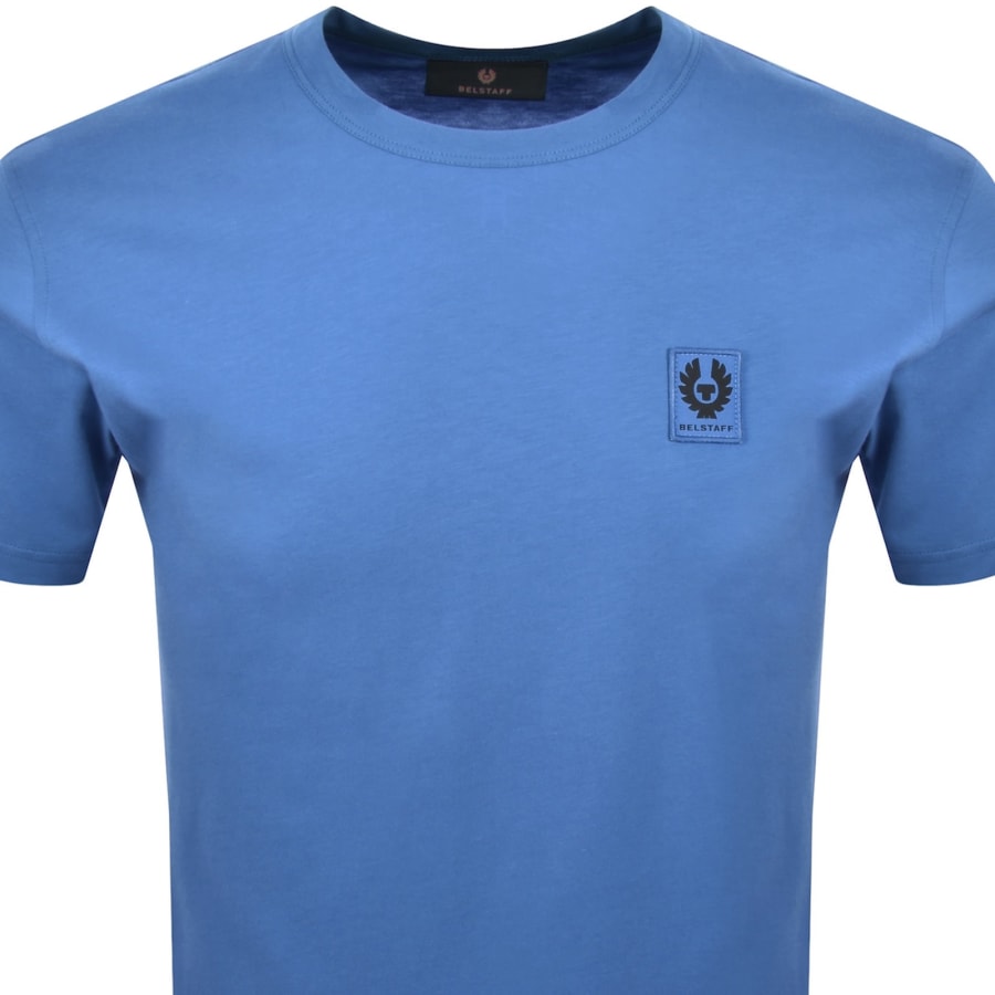 Image number 2 for Belstaff Short Sleeve Logo T Shirt Marine Blue