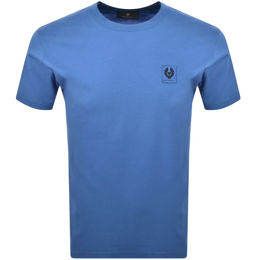 Image number 1 for Belstaff Short Sleeve Logo T Shirt Marine Blue
