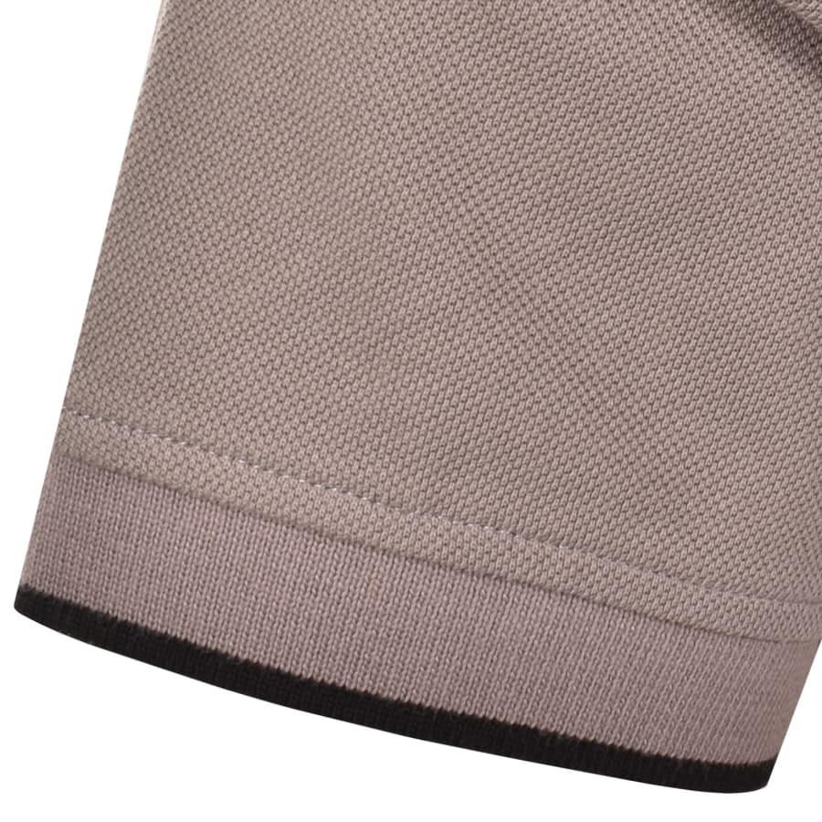 Image number 5 for Belstaff Tipped Polo T Shirt Asphalt Brown