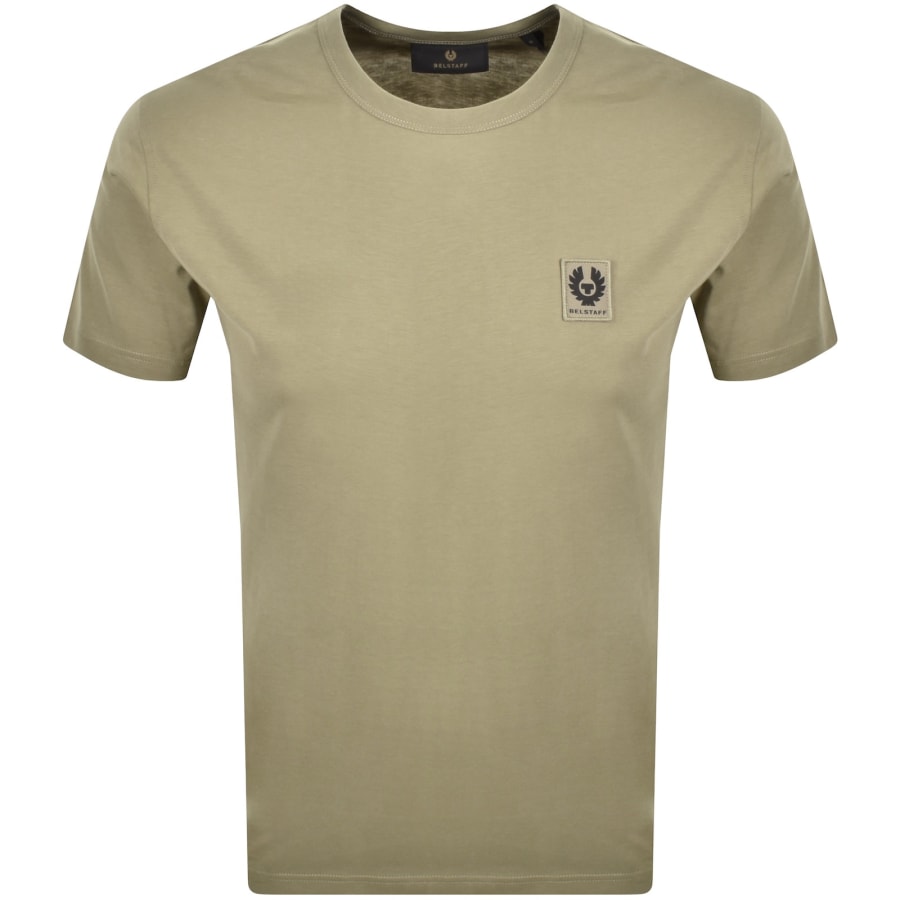 Image number 1 for Belstaff Short Sleeve Logo T Shirt Fatigue Green
