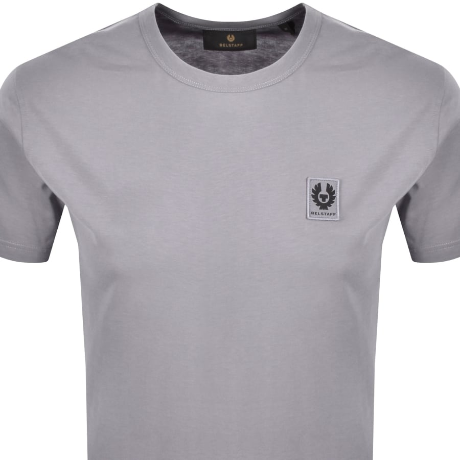 Image number 2 for Belstaff Short Sleeve Logo T Shirt Faded Indigo