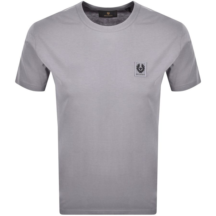 Image number 1 for Belstaff Short Sleeve Logo T Shirt Faded Indigo