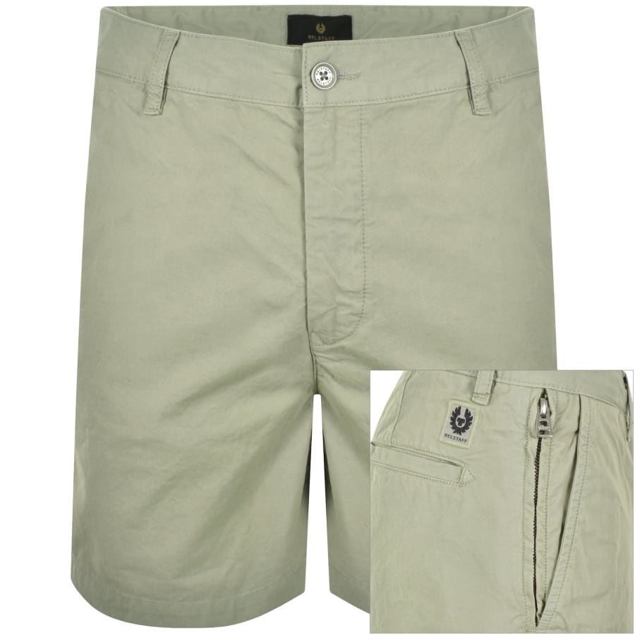 Image number 1 for Belstaff Rally Shorts Lichen Green