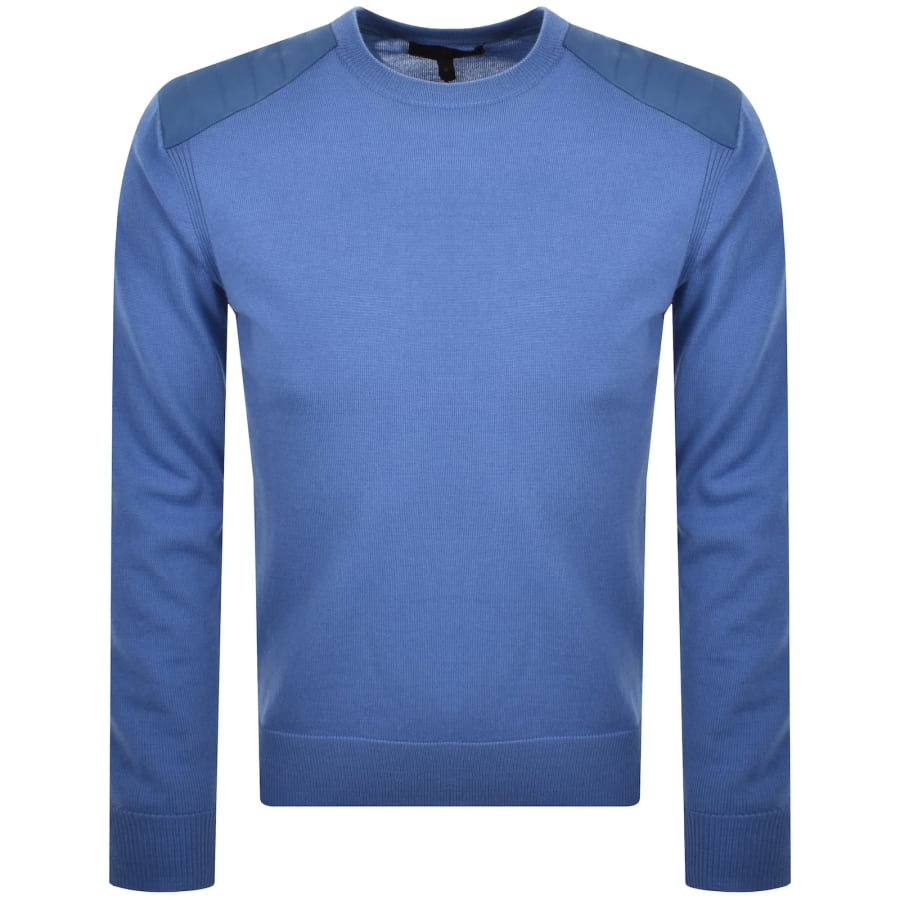 Image number 2 for Belstaff Kerrigan Knit Jumper Blue