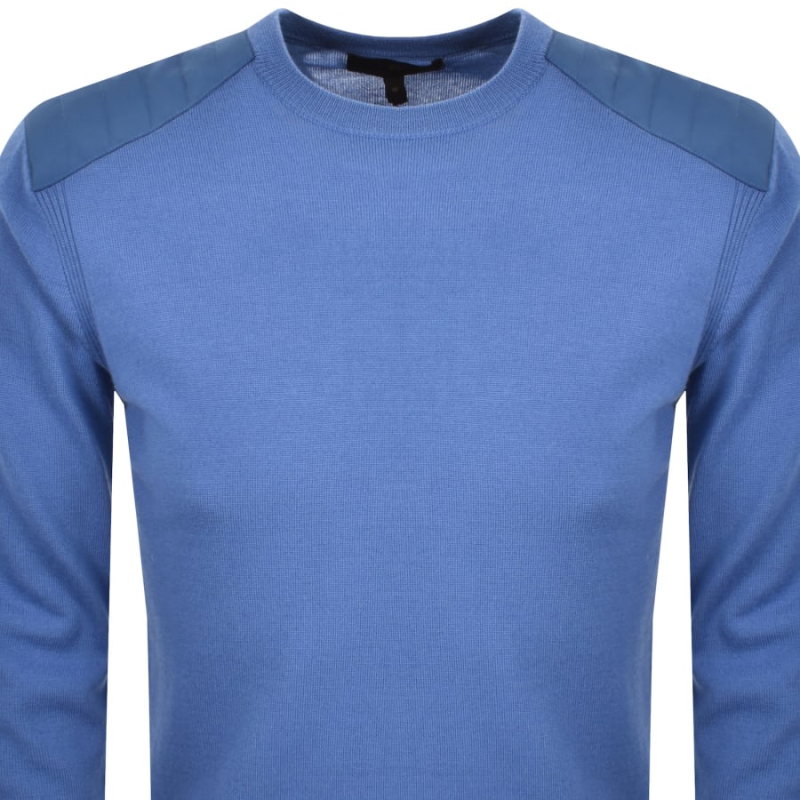 Image number 3 for Belstaff Kerrigan Knit Jumper Blue