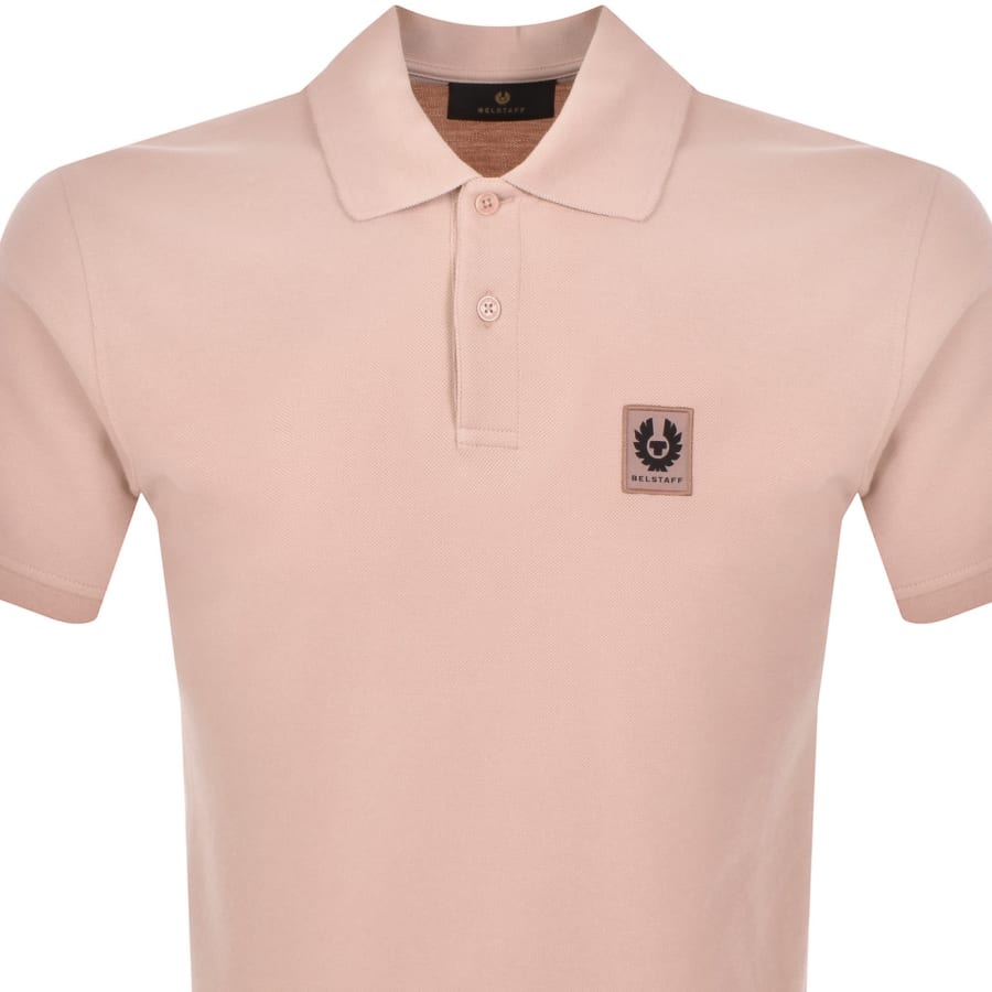 Image number 2 for Belstaff Logo Polo T Shirt Dusk Pink