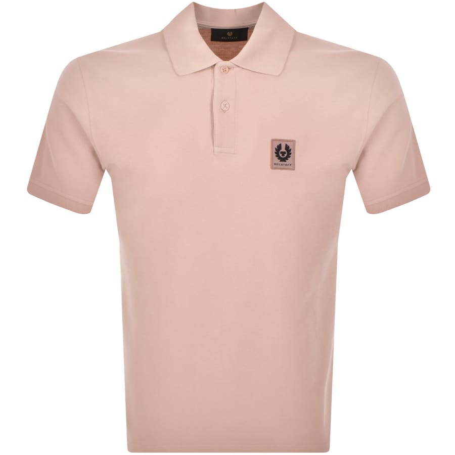 Image number 1 for Belstaff Logo Polo T Shirt Dusk Pink
