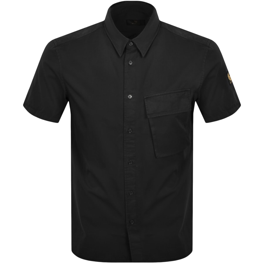 Image number 2 for Belstaff Scale Short Sleeved Shirt Black