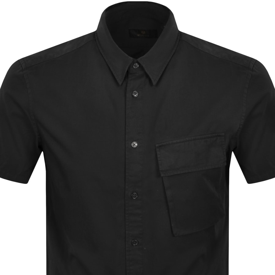 Image number 3 for Belstaff Scale Short Sleeved Shirt Black