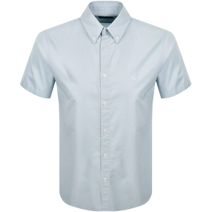 Image number 1 for Belstaff Street Short Sleeved Shirt Sky Blue