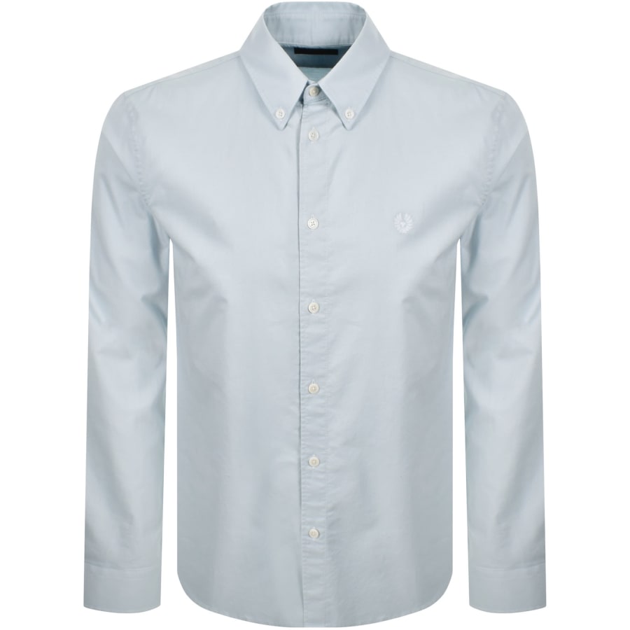 Image number 1 for Belstaff Street Long Sleeved Shirt Sky Blue