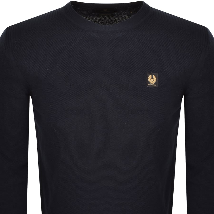 Image number 2 for Belstaff Coast Knit Jumper Navy