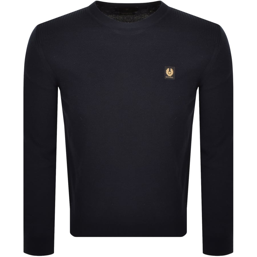 Image number 1 for Belstaff Coast Knit Jumper Navy