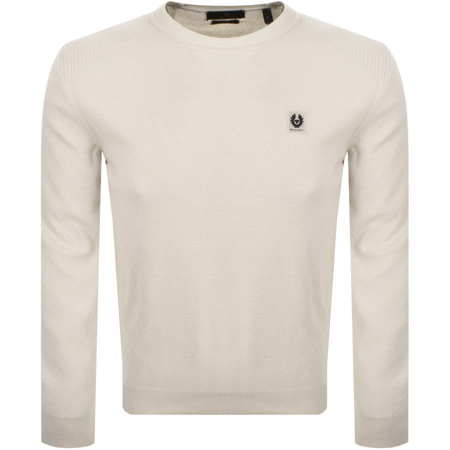 Image number 1 for Belstaff Coast Knit Jumper Cream