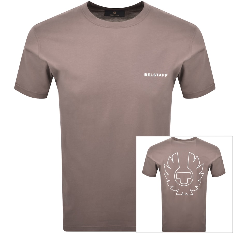 Image number 1 for Belstaff Border T Shirt Asphalt Brown