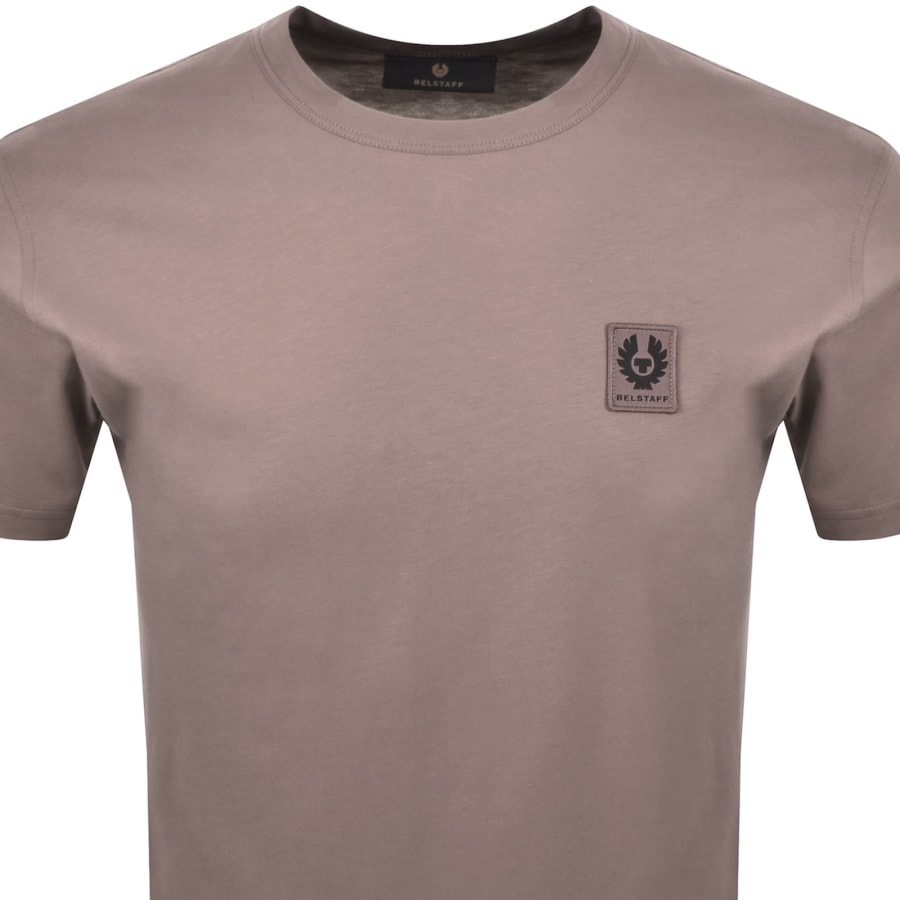 Image number 2 for Belstaff Short Sleeve Logo T Shirt Brown