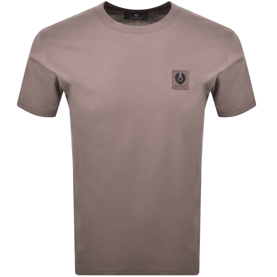 Image number 1 for Belstaff Short Sleeve Logo T Shirt Brown