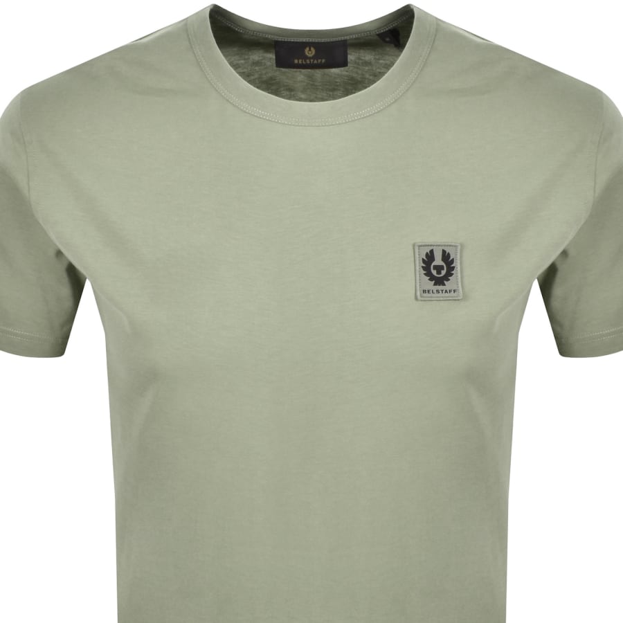 Image number 2 for Belstaff Short Sleeve Logo T Shirt Lichen Green