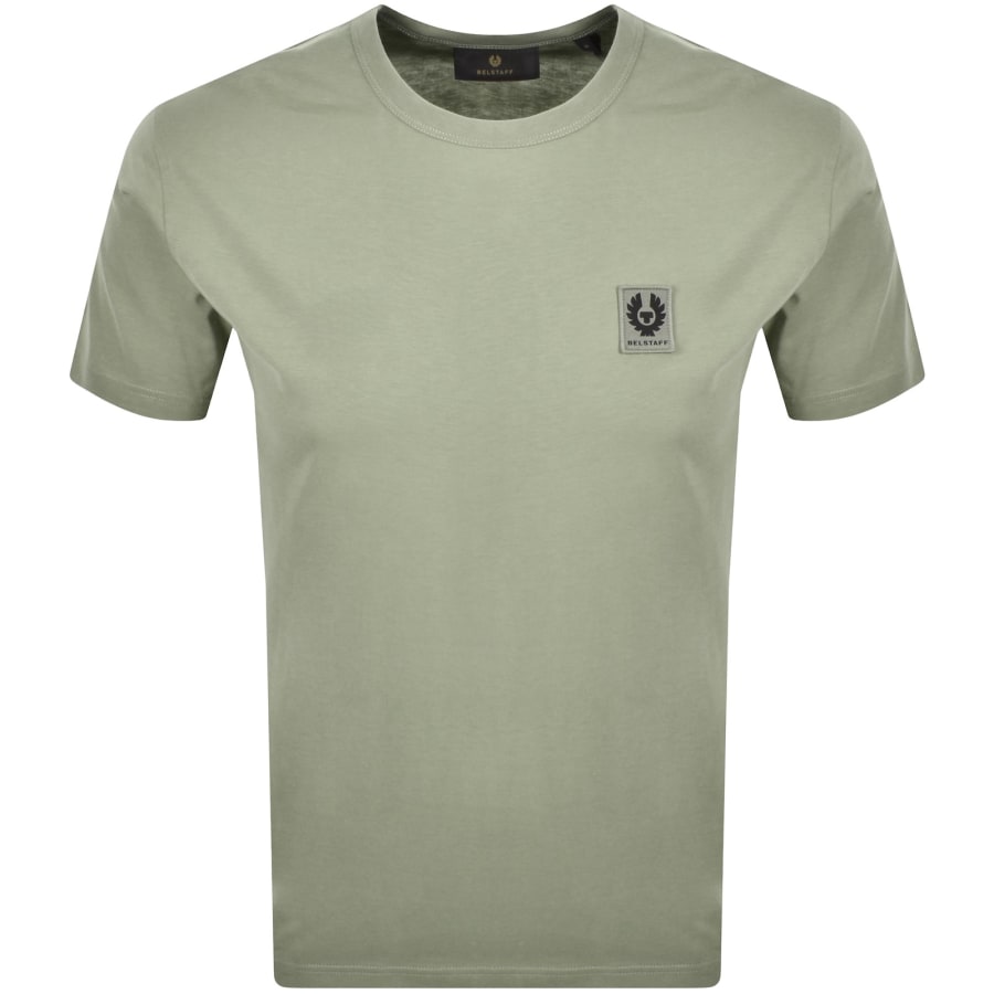 Image number 1 for Belstaff Short Sleeve Logo T Shirt Lichen Green