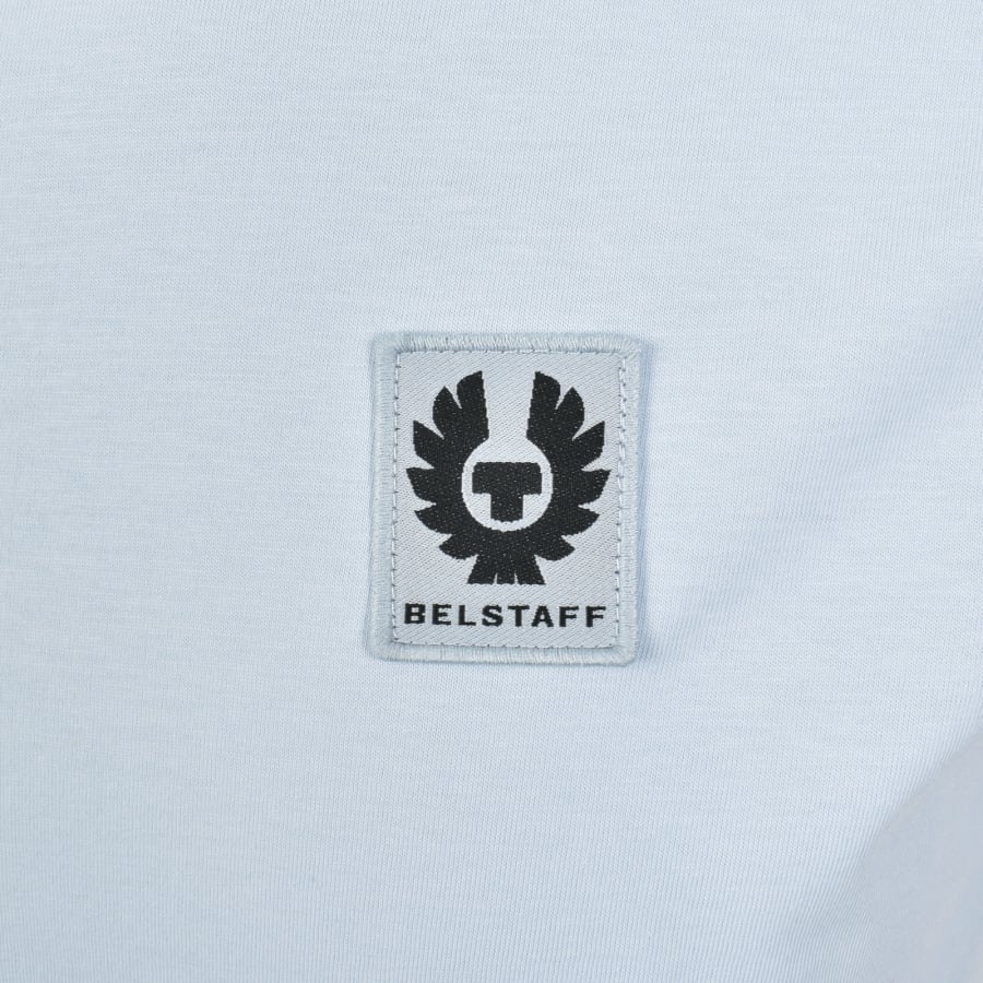 Image number 3 for Belstaff Short Sleeve Logo T Shirt Sky Blue