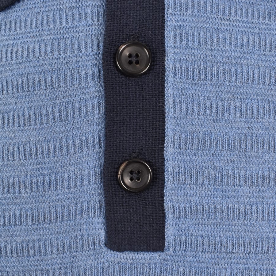 Image number 4 for Paul Smith Knit Polo T Shirt Blue