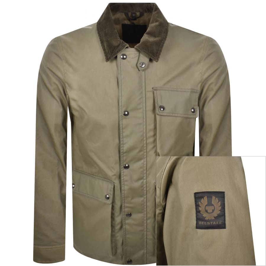 Image number 1 for Belstaff Incline Jacket Dark Fatigue Green