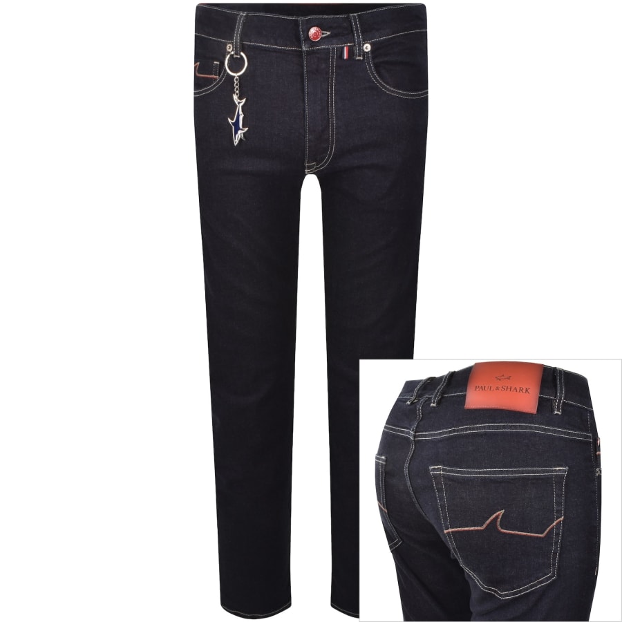 Image number 1 for Paul And Shark Red Rivet Jeans Blue