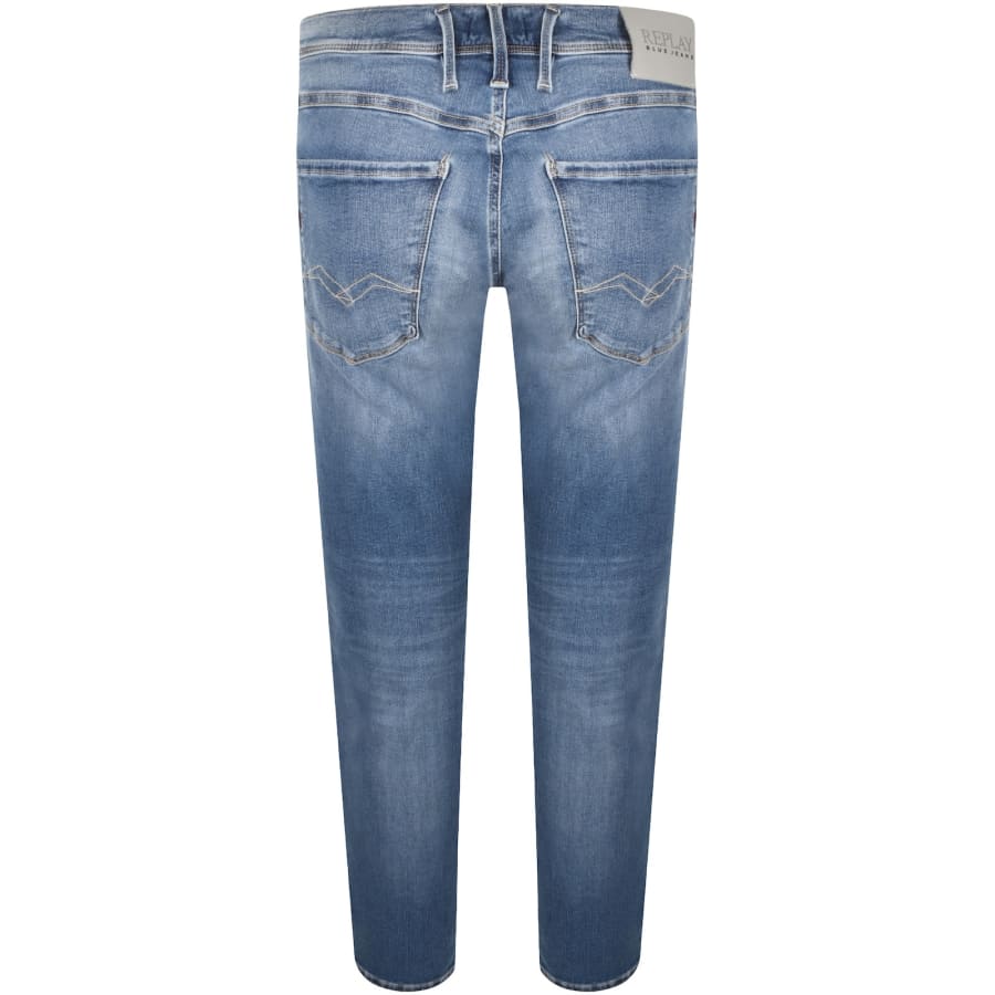 Image number 3 for Replay Anbass Slim Fit Jeans Blue