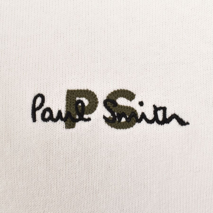 Image number 3 for Paul Smith Long Sleeved Polo T Shirt Off White