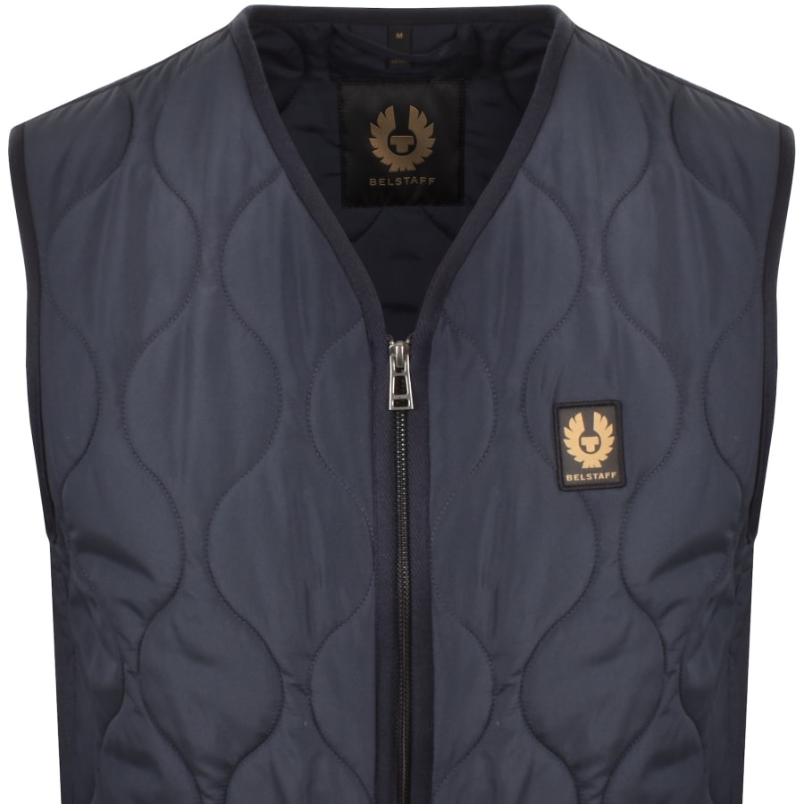 Image number 2 for Belstaff Base Gilet Dark Ink Navy